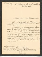 k.k. naturhistorisches Hofmuseum, Intendanzakten 1885-1896 (Hauer), Aktenzahl Z.320/1887, Seite 1